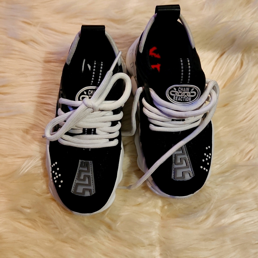 Brand new versace chain reaction children sneakers with sneakers box